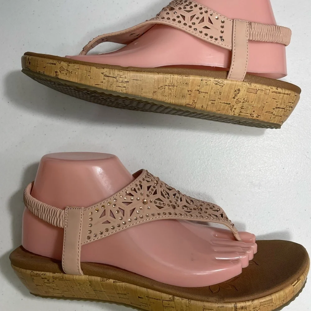 Womens Skechers Luxe Foam Elegant Pink Sandals Size 9 SB-